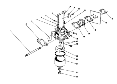 Carburetor Assembly (Model No. 47pg6) Diagram and Parts List for 16212C 7000001 - 7999999 Toro Lawn Mower