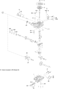 Lh Transmission Assembly No. 138-5840 Diagram and Parts List for 72524 415000000 - 999999999 Toro Lawn Mower