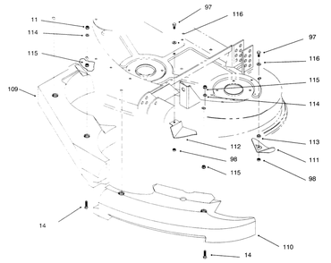 Baffles And Kickers Diagram and Parts List for 30146 690001 - 699999 Toro Lawn Mower