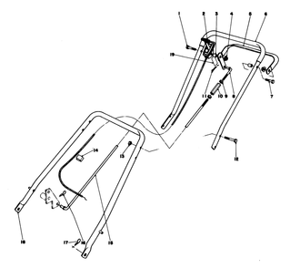 Handle Assembly Diagram and Parts List for 23158 8000001 - 8999999 Toro Lawn Mower