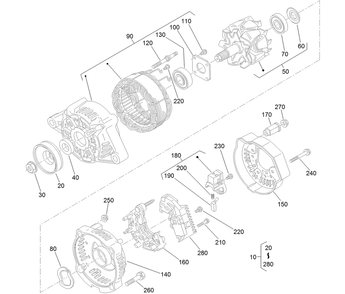 Alternator Assembly No. 131-0561 Diagram and Parts List for 22337CP 410400000 - 999999999 Toro Lawn Tractor Accessories