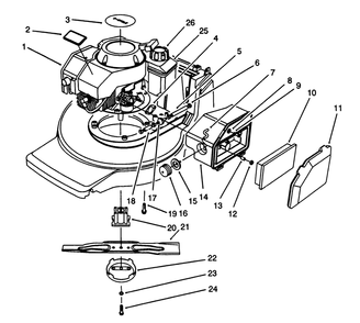 Engine Assembly Diagram and Parts List for 20912B 39000001 - 39999999 Toro Lawn Mower