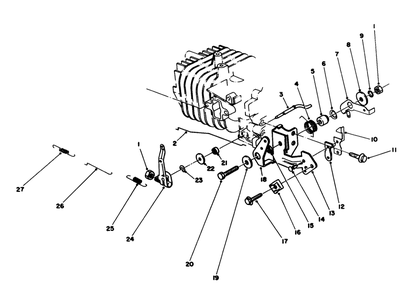 Governor Assembly (Model No. 47pg6) Diagram and Parts List for 20747C 7000001 - 7999999 Toro Lawn Mower