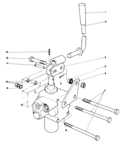 Valve And Lever Assembly Diagram and Parts List for 30775 600001 - 699999 Toro Lawn Tractor