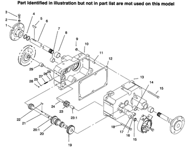 Transmission 8-Speed 8 Pinion Diagram and Parts List for 73422 6900001 - 6999999 Toro Lawn Tractor