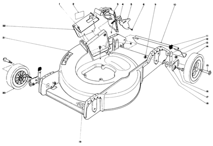 Housing Assembly Diagram and Parts List for 20758 2000001 - 2999999 Toro Lawn Mower