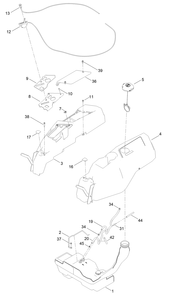 Body Styling And Fuel Pod Assembly Diagram and Parts List for 75315 411600000 - 411643471 Toro Lawn Tractor