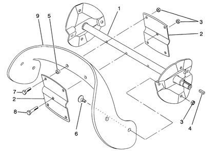 Rotor Assembly Diagram and Parts List for 38181 3900001 - 3999999 Toro Snow Blower