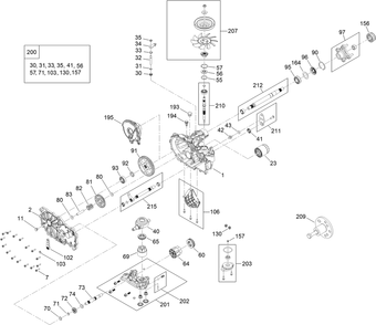 Rh Hydro Transmission Assembly No. 147-2861 Diagram and Parts List for 75306 412300000 - 999999999 Toro Lawn Tractor