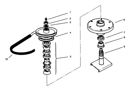 Drive Spindle No. 54-7781 Diagram and Parts List for 30152 492001 - 499999 Toro Lawn Mower