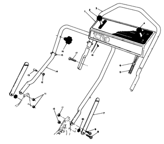 Handle Assembly Diagram and Parts List for 20622 8000001 - 8999999 Toro Lawn Mower