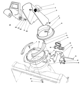 Discharge Chute Assembly Diagram and Parts List for 38180 9000001 - 9999999 Toro Snow Blower