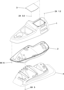 Lh Console Assembly Diagram and Parts List for 74960CP (311000001-311999999)(2011) Toro Lawn Mower