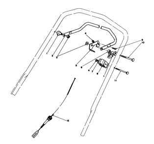 Traction Control Assembly Diagram and Parts List for 20747C 8000001 - 8999999 Toro Lawn Mower