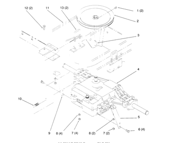 Transaxle-Gear Diagram and Parts List for 72042 5900001 - 5900796 Toro Lawn Tractor
