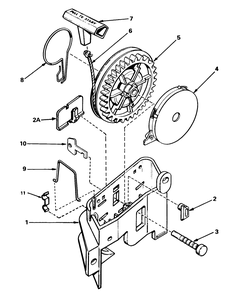 Rewind Starter No. 590531 Diagram and Parts List for 20576 3000001 - 3999999 Toro Lawn Mower