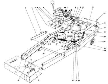 Frame Assembly Diagram and Parts List for 56027 4000001 - 4999999 Toro Lawn Tractor