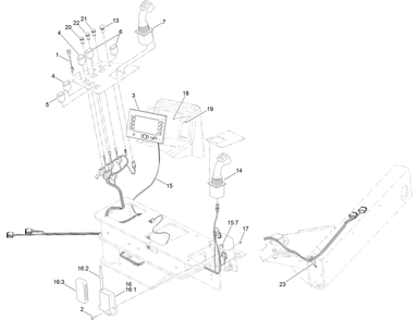 Operator Control Assembly Diagram and Parts List for 23898 400000000 - 999999999 Toro Lawn Tractor Accessories