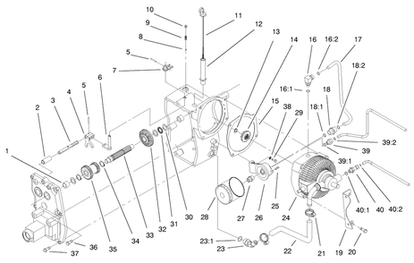 Hydro Trans Axle Assembly (Cont.) Diagram and Parts List for 73561 9900001 - 9999999 Toro Lawn Tractor