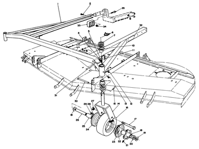 Carrier Frame Assembly Diagram and Parts List for 30575 390001 - 399999 Toro Lawn Mower