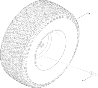 Rear Tire Assembly Diagram and Parts List for 75746TA 410040000 - 411599999 Toro Lawn Tractor