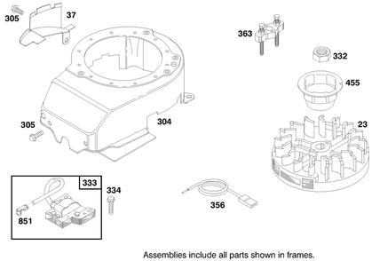 Engine Briggs & Stratton Model 12f802-0650-01 Diagram and Parts List for 20776 7900001 - 7999999 Toro Lawn Mower