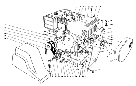 Engine Assembly Diagram and Parts List for 38095 0000001 - 0999999 Toro Snow Blower
