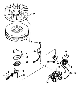 Magneto No.*611043 Diagram and Parts List for 56125 4000001 - 4999999 Toro Lawn Tractor