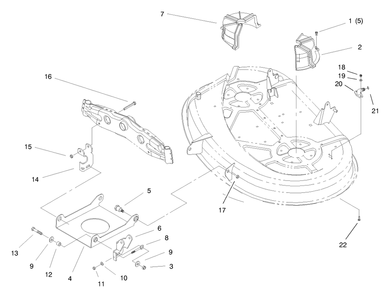 Suspension Assembly (38" Cutting Unit) Diagram and Parts List for 71219 8900001 - 8999999 Toro Lawn Tractor