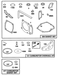 Engine Gts-150 Diagram and Parts List for 26635B 3900001 - 3999999 Toro Lawn Mower