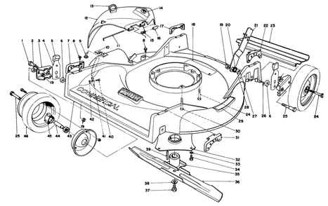 Housing Assembly Diagram and Parts List for 22025 5000001 - 5999999 Toro Lawn Mower