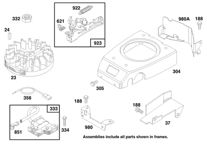 Engine Gts 150 Diagram and Parts List for 22140 790000001 - 799999999 Toro Lawn Mower