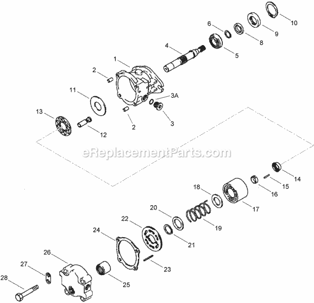 Ground Drive Motor Assembly Diagram and Parts List for 2011  Toro Lawn Tractor Accessories
