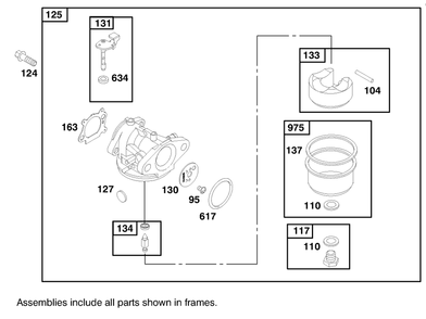 Engine Briggs & Stratton Model 12u802-1739-E1 Diagram and Parts List for 20713 8900001 - 8999999 Toro Lawn Mower