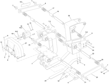 Plow Frame, Blade Mounting And   Transmission Assembly Diagram and Parts List for 25402 400000000 - 999999999 Toro Lawn Tractor Accessories