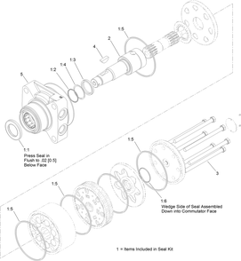 Hydraulic Motor Assembly No. 99-3052 Diagram and Parts List for 22337CP 400000000 - 401349999 Toro Lawn Tractor Accessories