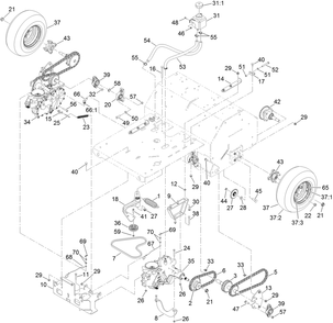 Ground Drive Assembly Diagram and Parts List for 39521 409760523-999999999 Toro Aerator