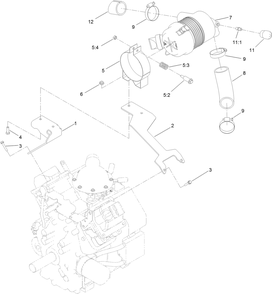 Air Cleaner Mount Assembly Diagram and Parts List for 22322 407400000 - 407999999 Toro Lawn Tractor Accessories