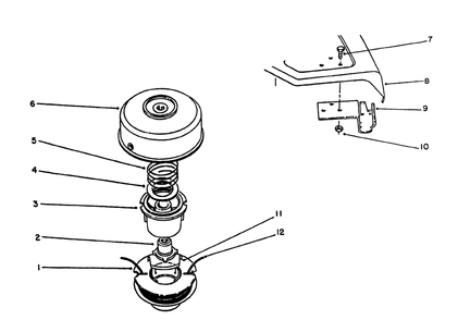 Dual Line Bump Feed Cutter Head (Optional) Diagram and Parts List for 51660 2000001 - 2999999 Toro Trimmer