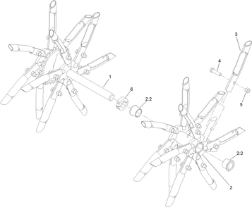 Rh Tine Wheel Assembly Diagram and Parts List for 39521 409760523-999999999 Toro Aerator