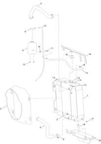 Part Location Diagram of 140-6060 Toro Cooling Assembly,