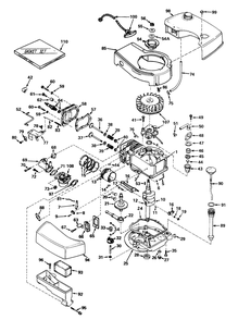 Engine Tecumseh Model No. Tnt 100-10044 (Mower Model No. 21711) Diagram and Parts List for 21711 5000001 - 5999999 Toro Lawn Mower