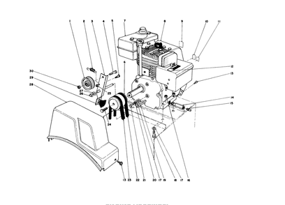 Engine Assembly Diagram and Parts List for 38056 7000001 - 7999999 Toro Snow Blower
