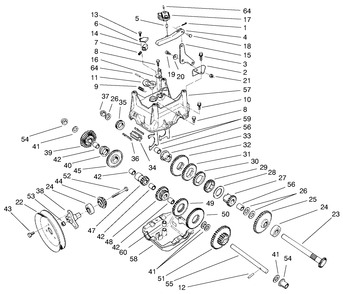 Tranmission Assembly No 66-8030 (Cont.) Diagram and Parts List for 38590 9900001 - 9999999 Toro Snow Blower