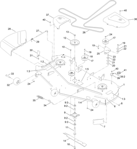 60in Deck And Decal Assembly Diagram and Parts List for 75762 414000000 - 999999999 Toro Lawn Tractor