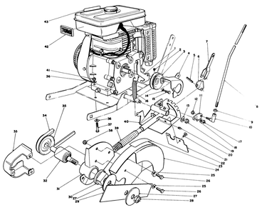 Engine & Blade Assembly Diagram and Parts List for 58435 5000001 - 5999999 Toro Edger
