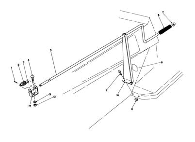 Chute Control Assembly 36" Snowthrower Attachment Model No. 59160 (Optional) Diagram and Parts List for 57358 7000001 - 7999999 Toro Lawn Mower