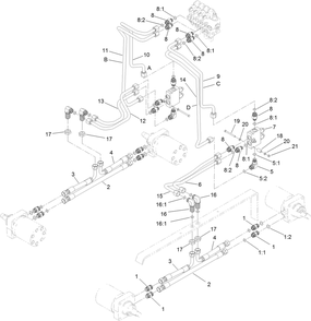 Hydraulic Motor Assembly Diagram and Parts List for 22337CP 410400000 - 999999999 Toro Lawn Tractor Accessories