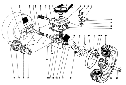Gear Box Assembly Model 16277 Diagram and Parts List for 16277 7000001 - 7999999 Toro Lawn Mower