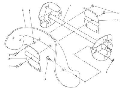 Rotor Assembly Diagram and Parts List for 38431 7900001 - 7999999 Toro Snow Blower